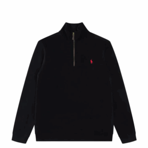 ralph lauren half zip knit sweater blue