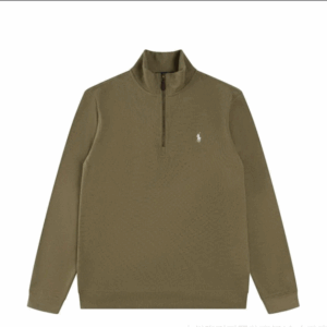 ralph lauren half zip knit sweater blue