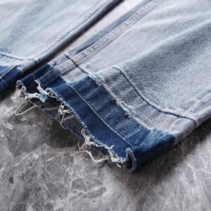 ​​celine cut off washed denim jeans blue​