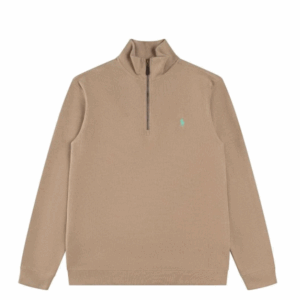 ralph lauren half zip knit sweater blue