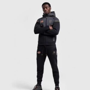 nike windrunner set black