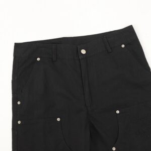 dior embroidered utility pants black​