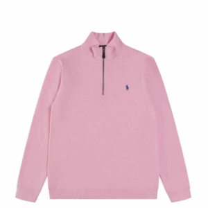 ralph lauren half zip knit sweater blue