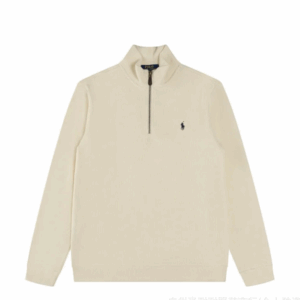 ralph lauren half zip knit sweater blue