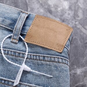 ​​celine cut off washed denim jeans blue​
