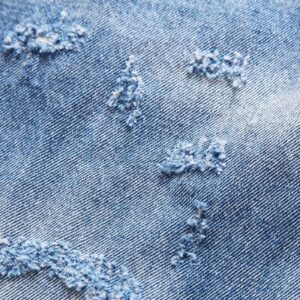 ​​celine cut off washed denim jeans blue​