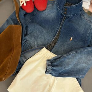 ralph lauren embroidery denim jacket blue