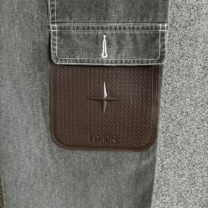 dior & stone island utility jeans gray