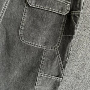 dior & stone island utility jeans gray