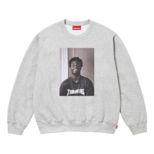 supreme x thrasher fw24 crewneck sweatshirt black