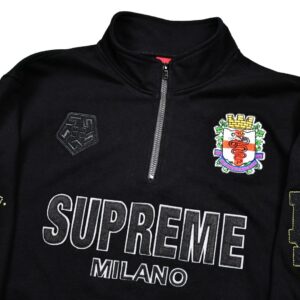 supreme milano half zip pullover black