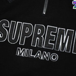 supreme milano half zip pullover black