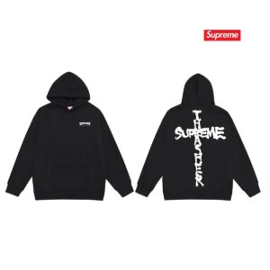 supreme 39fw week6 cross hoodie black white