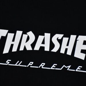 supreme x thrasher fw24 crewneck sweatshirt black