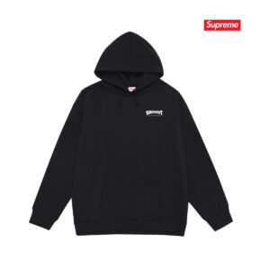supreme 39fw week6 cross hoodie black white
