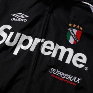 supreme x umbro track jacket black