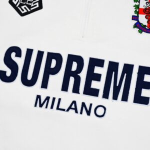 supreme 22fw milano half zip pullover white