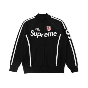 supreme x umbro knit zip up sweater multicolor