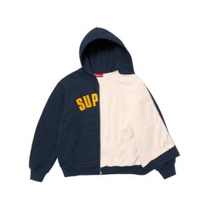 supreme 24fw arc thermal lined zip up hoodie multi color