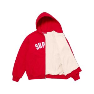 supreme 24fw arc thermal lined zip up hoodie multi color
