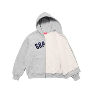 supreme 24fw arc thermal lined zip up hoodie multi color