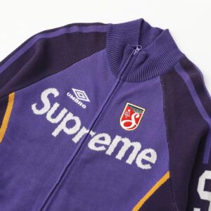 supreme x umbro knit zip up sweater multicolor