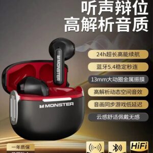 monster gt15 bluetooth earbuds black white