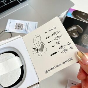 bose ultra open earbuds black white