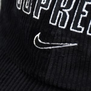supreme x nike corduroy cap black