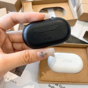 ambie bluetooth earphones wireless earbuds black white