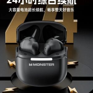 monster gt15 bluetooth earbuds black white
