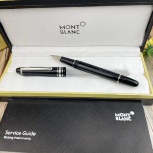 montblanc meisterstück platinum plated classique rollerball pens black