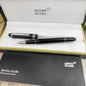 montblanc meisterstück platinum plated classique rollerball pens black