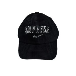 supreme x nike corduroy cap black