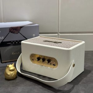 marshall retro wireless speaker white black