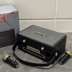 marshall dual mic stereo speaker black