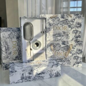 dior paddle hair brush white